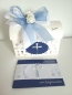 Mobile Preview: Edle Geschenkbox + Karte zur Kommunion, Konfirmation o. Taufe rosa hellblau weiß kirchliche Motive