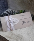 Preview: Einladungskarte zur Hochzeit vintage natural Kraft incl. Druck DINlang gefaltet
