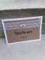 Preview: Schild Karte Geschenketisch vintage Hochzeit Spitze Kraft Karton Holzherzen einfach oder doppelt