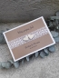 Mobile Preview: Einladungskarte zur Hochzeit vintage Spitze Kraft Holzherzen standesamtliche Hochzeit