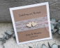 Preview: Einladungskarte zur Hochzeit Hochzeitseinladung vintage Kraft Spitze Holzherzen quadratisch