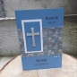 Preview: Einladungskarte kirchliche Motive blau B6 zur Taufe Kommunion Konfirmation