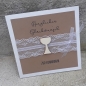 Preview: Glückwunschkarte quadratisch Kraft Spitze vintage Taufe Kommunion Konfirmation Firmung Geburt Geburtstag Jubiläum Hochzeit Genesung