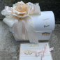 Preview: Geschenkbox + Glückwunschkarte Geldgeschenk Hochzeit vintage apricot lachs creme Hochzeitsgeschenk