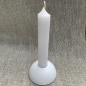 Preview: Kerzenständer weiß Beton für Stabkerzen 2,2 cm 22 mm weiss