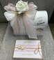 Preview: Geschenkbox + Glückwunschkarte Geldgeschenk Hochzeit vintage altrosa creme personalisiert