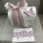 Preview: Geschenkbox + Glückwunschkarte Geldgeschenk Hochzeit vintage beere berry große Schmetterlinge Geburtstag Jugendweihe