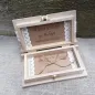 Preview: Geschenkbox Geldgeschenk Gutschein zur Hochzeit Holz Herzen rosa altrosa rot Ringbox personalisiert