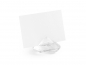 Mobile Preview: 10 x Diamant Tischkartenhalter transparent farblos 40 mm Tischdeko Hochzeit incl. Tischkarte!!!