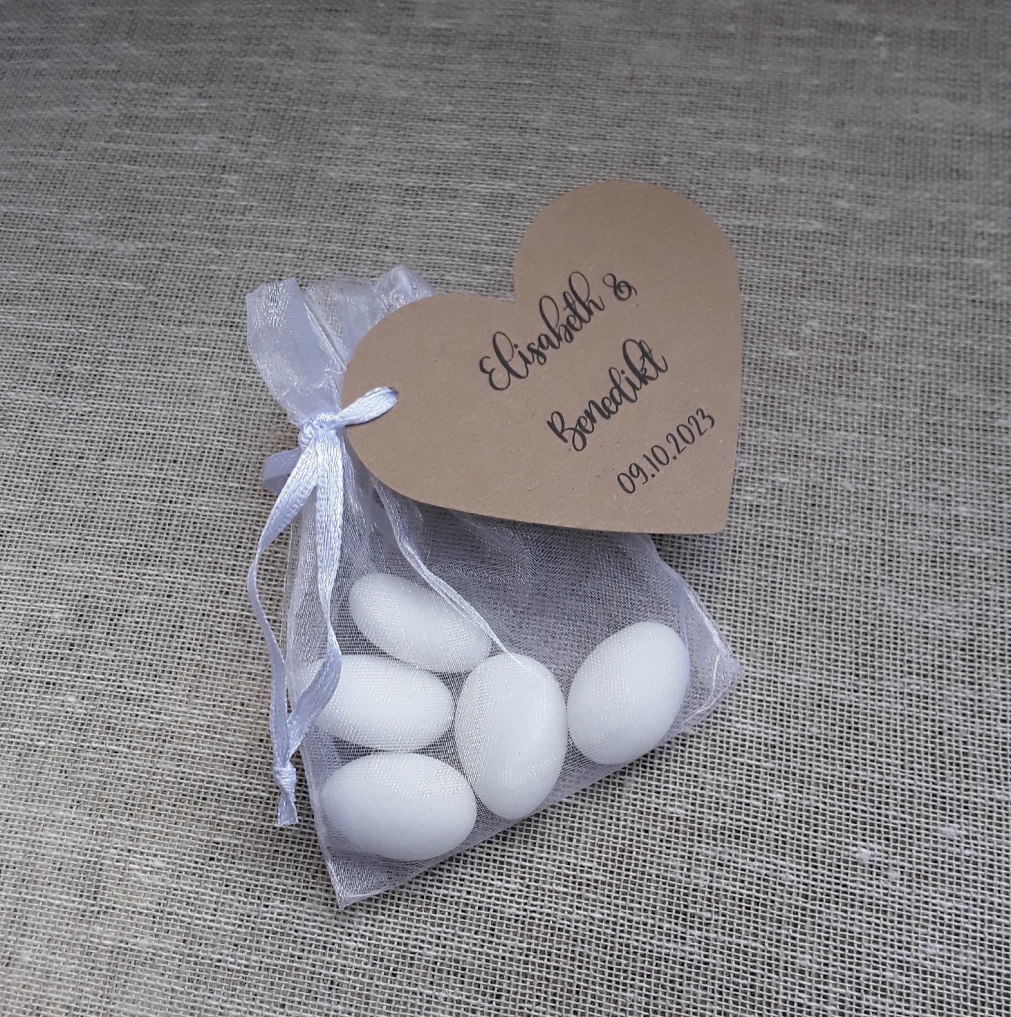 10 Organzabeutel Organzasäckchen Organza Beutel f. Gastgeschenke weiss weiß 7,5x10 cm