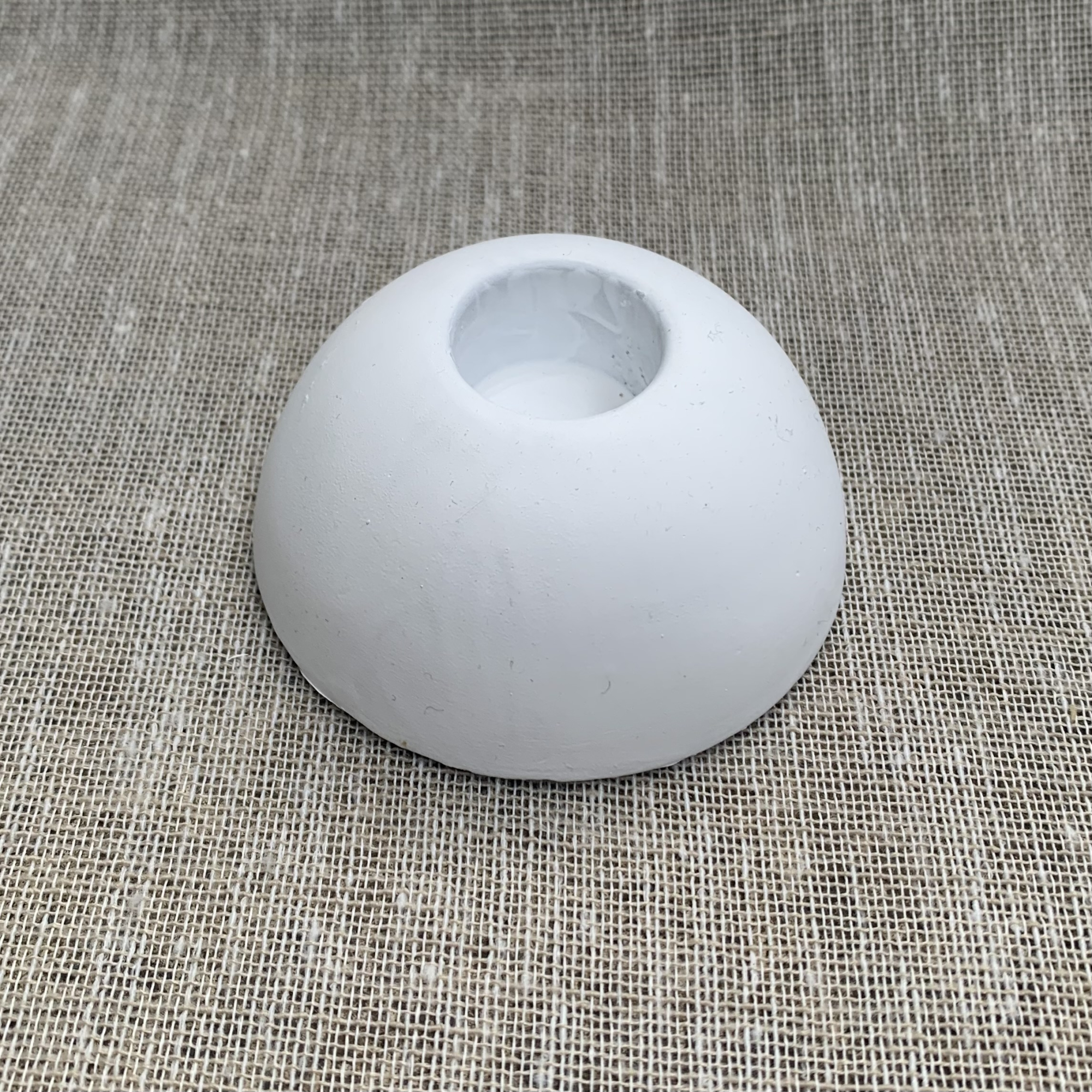 Kerzenständer weiß Beton für Stabkerzen 2,2 cm 22 mm weiss