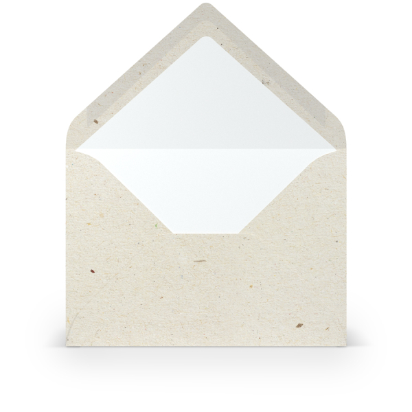 Briefumschlag Kuvert B6 gerippt mit Seidenfutter weiß Kraft braun mint taupe blau altrosa terra vanilla natur