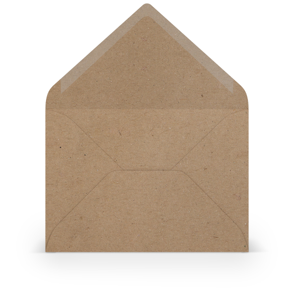 Briefumschlag Umschlag Kuvert Kraft Paperado braun Kraftbraun B6 Nassklebung