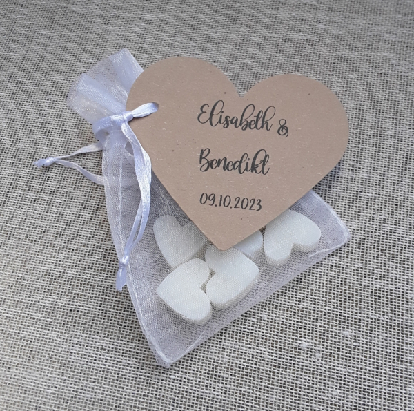10 Organzabeutel Organzasäckchen Organza Beutel f. Gastgeschenke weiss weiß 7,5x10 cm