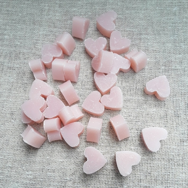50 Miniseifen Seifen Herzseifen Herz rosa Schafmilchseife Magnolie Florex Gastgeschenke