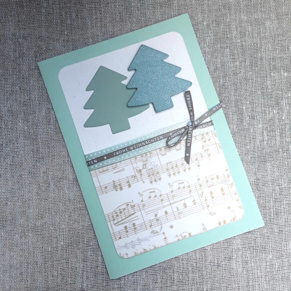 Besondere Weihnachtskarte Karte frohe Weihnachten Tannenbaum B6 Handarbeit Tannenbäume verschied. Varianten