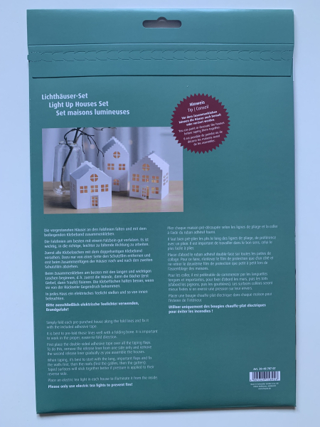 Lichthäuser-Set 3x Lichthaus aus Papier DIY Bastelset Weihnachtsdeko Advent Weihnachten Basteln Heyda Lichterdorf