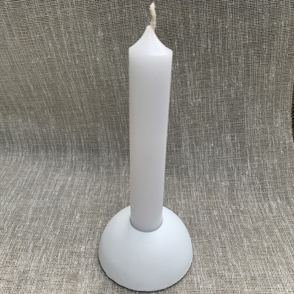 Kerzenständer weiß Beton für Stabkerzen 2,2 cm 22 mm weiss