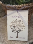 Gastgeschenk Blumensamen Lebensbaum Creme Lila Lavendel Papiertüte Taufe, Kommunion, Konfirmation, Firmung, Hochzeit
