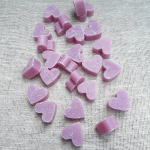 50 Miniseifen Seifen Herzseifen Herz beere berry Schafmilchseife schwarze Ribisel Florex Gastgeschenke