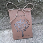 Gastgeschenk Blumensamen Lebensbaum natural vintage Papiertüte KRAFT Taufe, Kommunion, Konfirmation, Firmung
