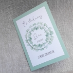 Einladungskarte Eukalyptus greenery B6 mintgrün Eukalyptuskranz Hochzeit Taufe Kommunion Konfirmation new edition