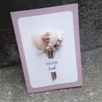 Besondere Glückwunschkarte Karte Trockenblumen Trockenblumenstrauß altrosa Herzlichen Dank B6 Geburtstag