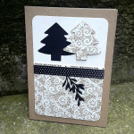 Besondere Weihnachtskarte Karte frohe Weihnachten Tannenbaum B6 Handarbeit Tannenbäume verschied. Varianten