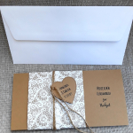 Besondere Geldkarte Glückwunschkarte Geldgeschenk zur Hochzeit Kraft vintage Spitzenmotiv