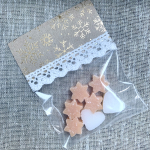 kleines Weihnachtsgeschenk Wichtelgeschenk Giveaway Gastgeschenk Weihnachtsfeier Miniseifen Sterne Quitte Herzen