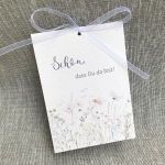 Gastgeschenk Blumensamen Wildblumen terra vanilla weiß weiss beige creme Taufe, Kommunion, Konfirmation, Firmung, Hochzeit, Jugendweihe