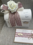 Geschenkbox + Glückwunschkarte Geldgeschenk Hochzeit vintage beere berry creme personalisiert